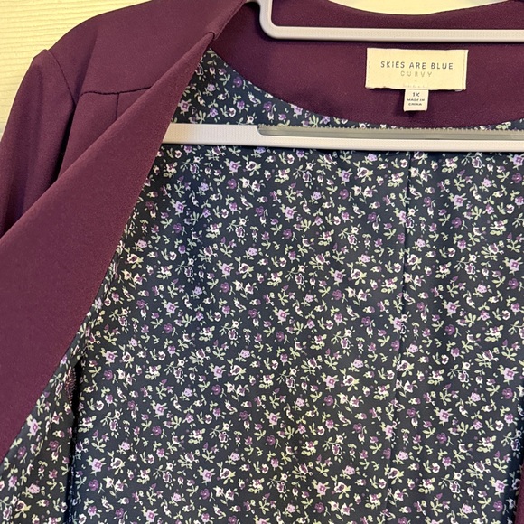 Skies Are Blue Purple Blazer - Picture 3 of 7